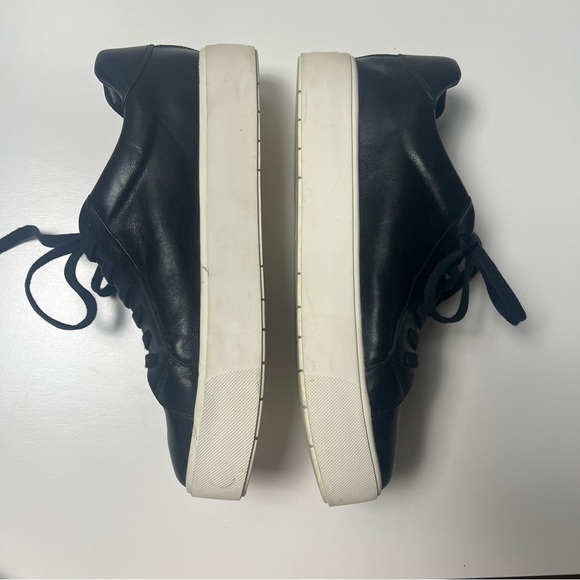 VINCE Benfield Black Leather Platform Lace Up Sneaker (Women) SZ 10 - Picture 6 of 10